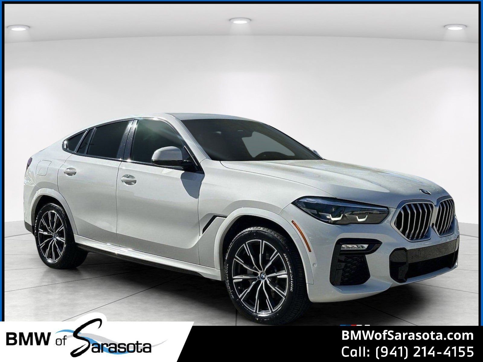 White 2021 BMW X6 sDrive40i RWD SUV / Crossover Rear-Wheel Drive