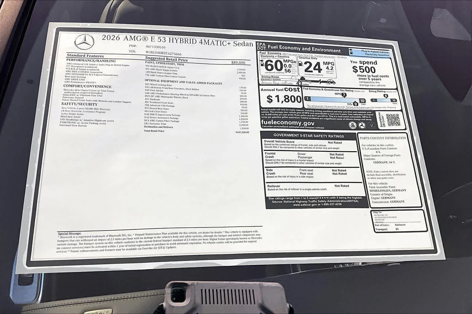New 2026 MANUFAKTUR Alpine Grey Mercedes-Benz AMG® E 53 E image 18