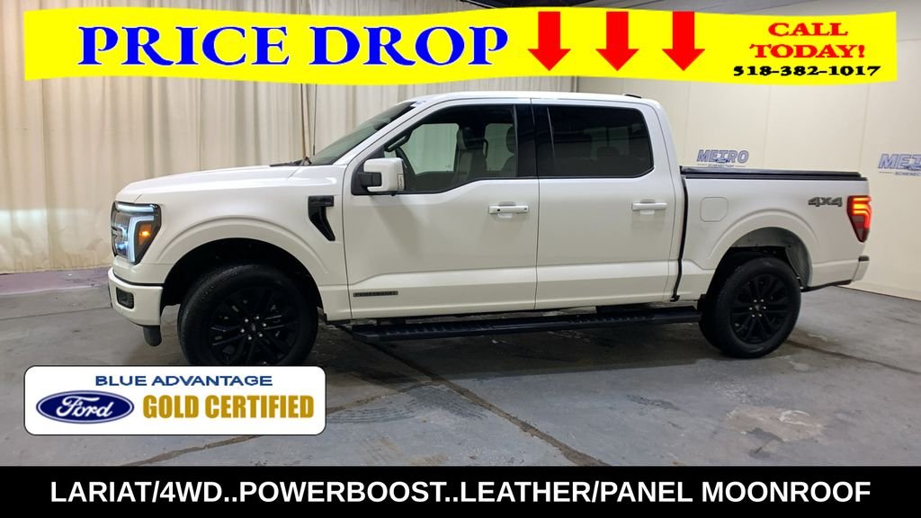 Certified Used 2025 White Metallic Ford Lariat image 6