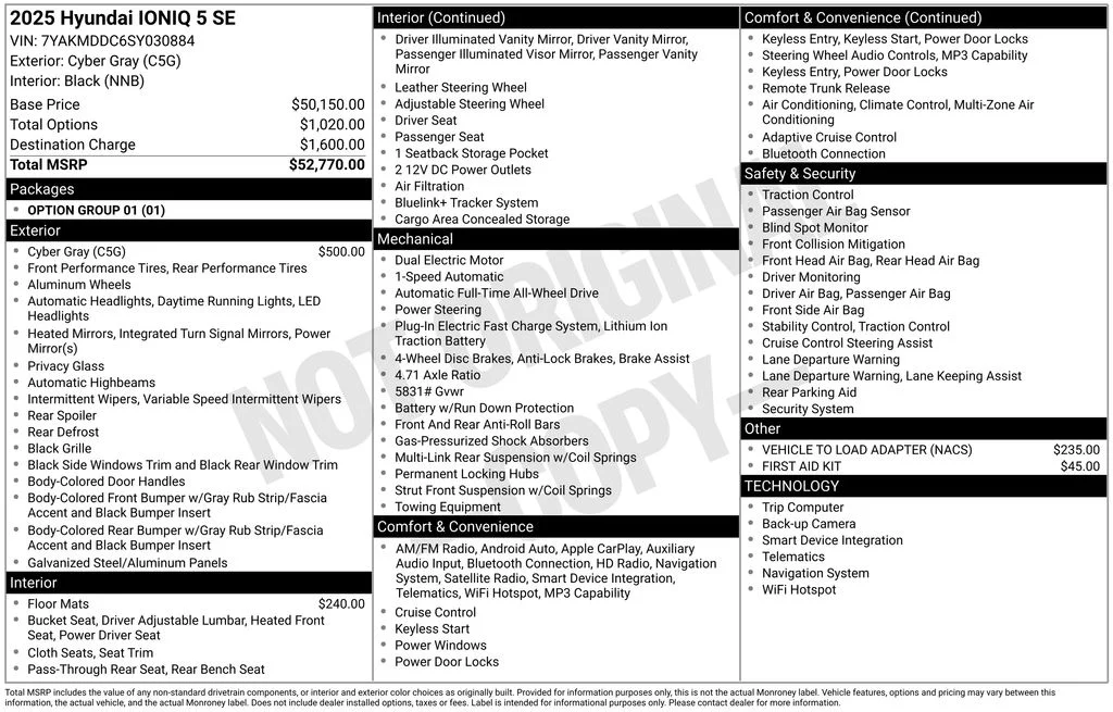 Certified 2025 Hyundai IONIQ 5 SE with VIN 7YAKMDDC6SY030884 for sale in Highland Park, IL