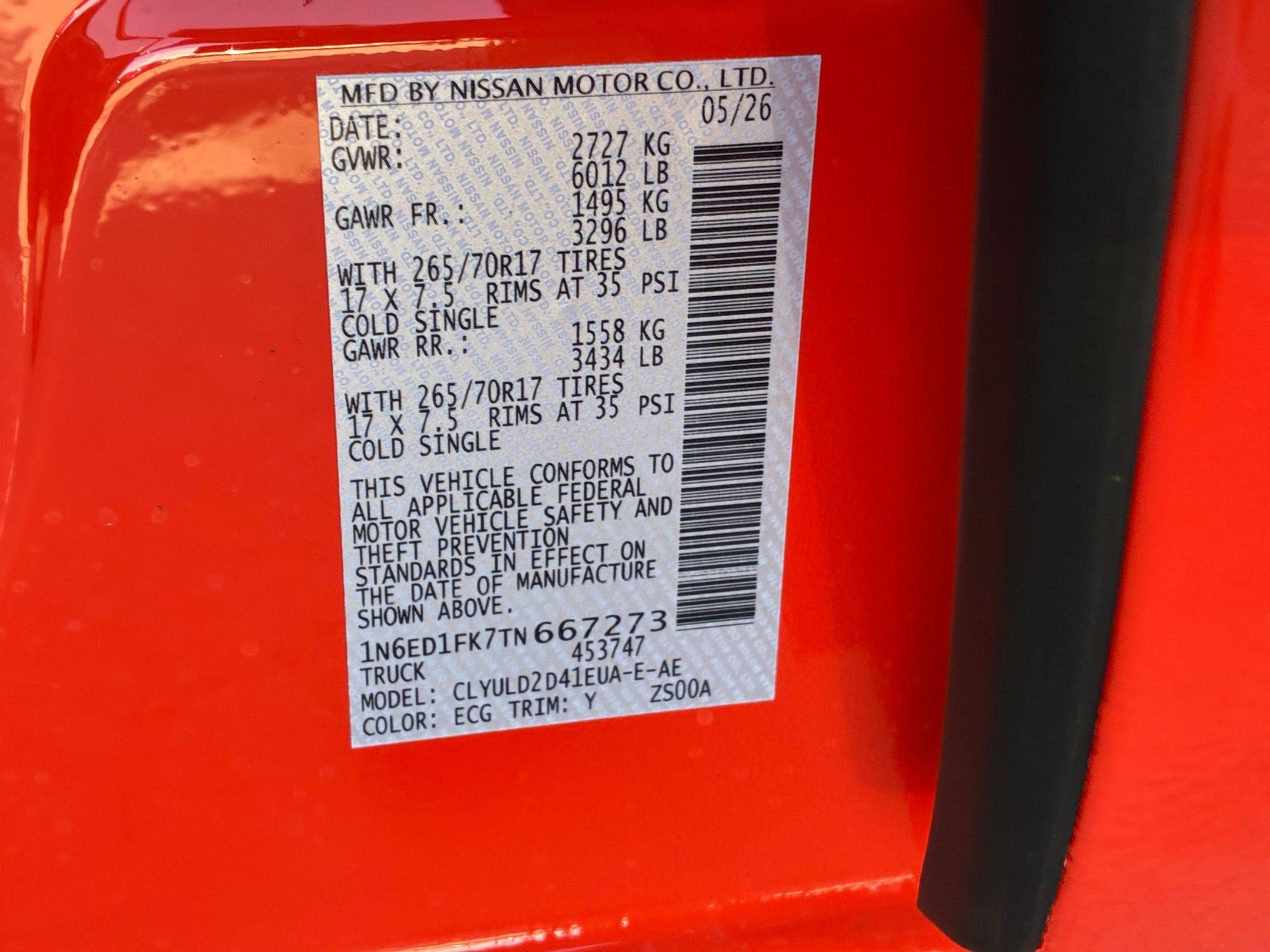 New 2026 Afterburn Orange Nissan Crew Cab PRO-4X® Long Bed image 25