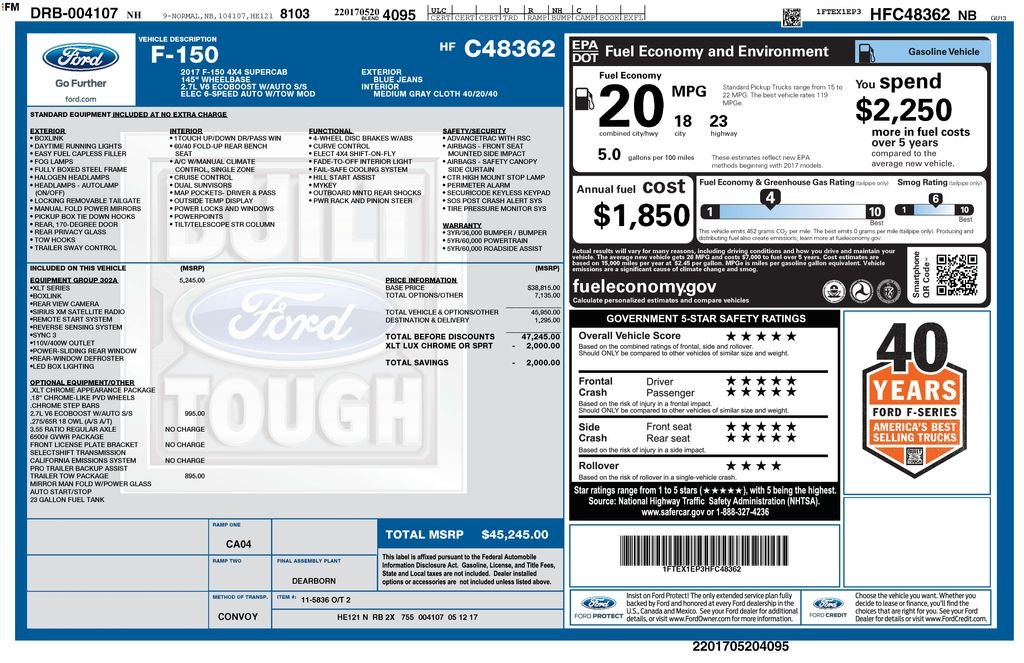 Certified Used 2017 Blue Ford XLT image 3