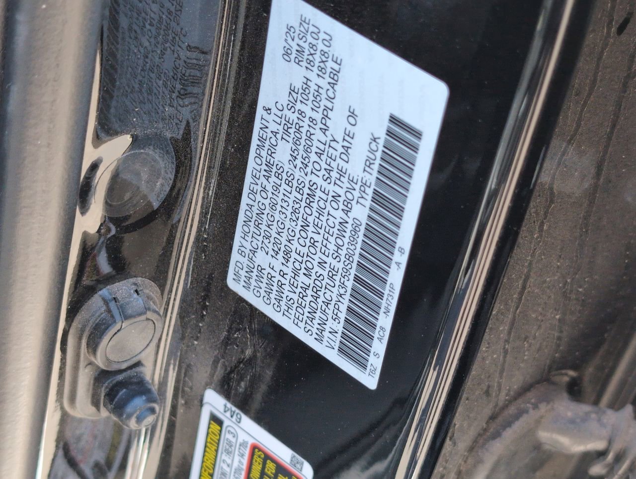 Used 2025 Crystal Black Pearl Honda RTL image 24
