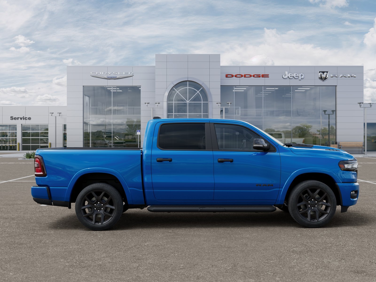 New 2026 Hydro Blue Pearl-Coat Exterior Paint RAM Laramie image 47