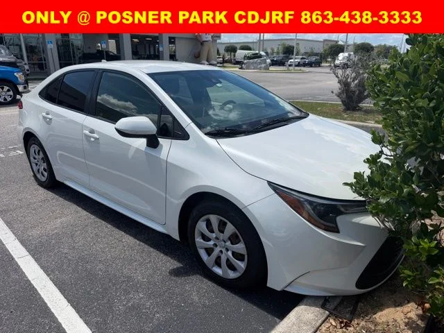 Used 2020 White Toyota LE image 1
