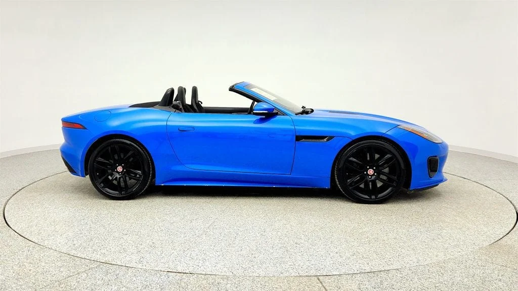 Used 2018 Ultra Blue Metallic Jaguar Convertible Automatic R-Dynamic w/ Exterior Black Design Package image 4