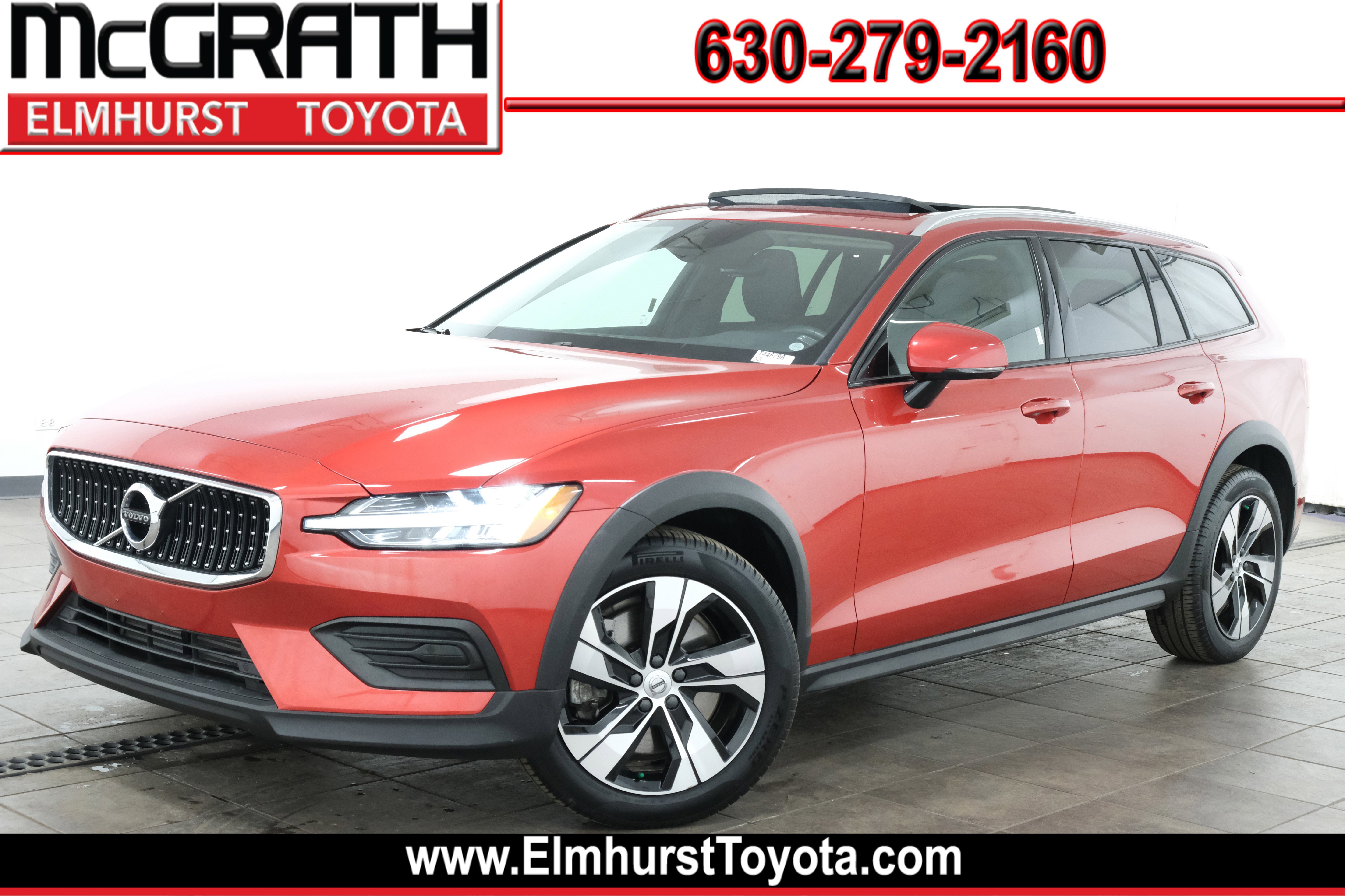 Fusion Red Metallic 2020 Volvo V60 Cross Country T5 AWD Wagon All-Wheel Drive 8-Speed Automatic