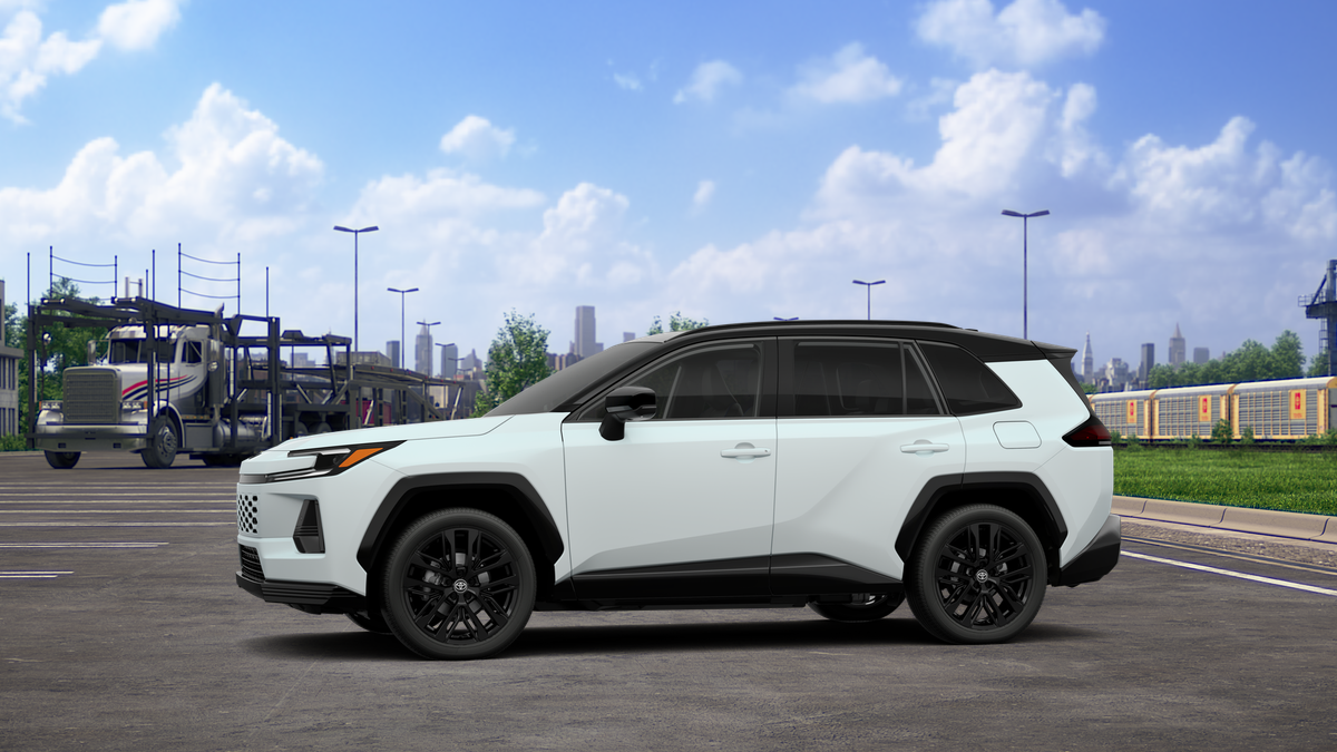 New 2026 Wind Chill Pearl with Midnight Black Metallic roof Toyota XSE image 3