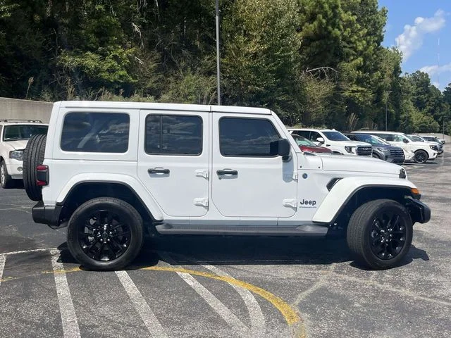 Used 2025 Bright White Clearcoat Jeep Sahara 4xe image 2