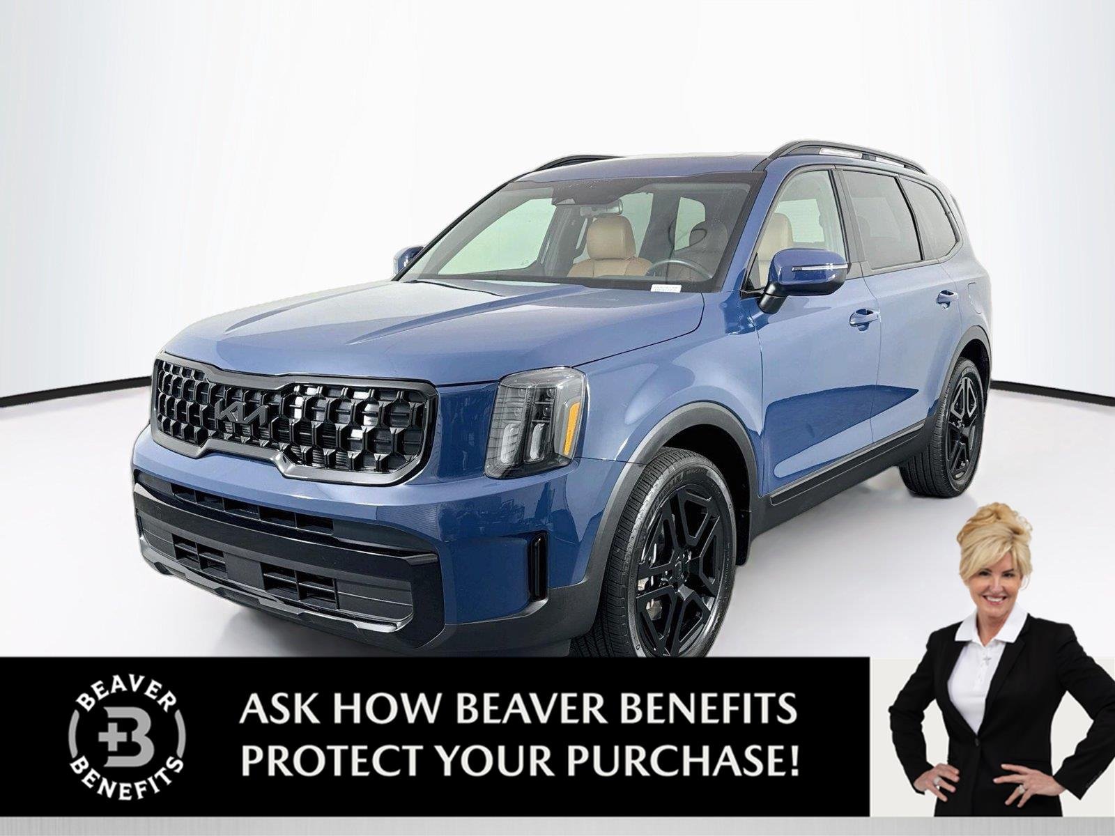 Used 2025 Midnight Lake Blue Kia EX X-Line image 1