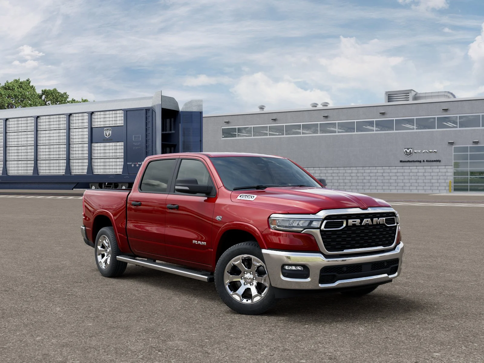 New 2026 Molten Red Pearl-Coat Exterior Paint RAM Big Horn/Lone Star image 3