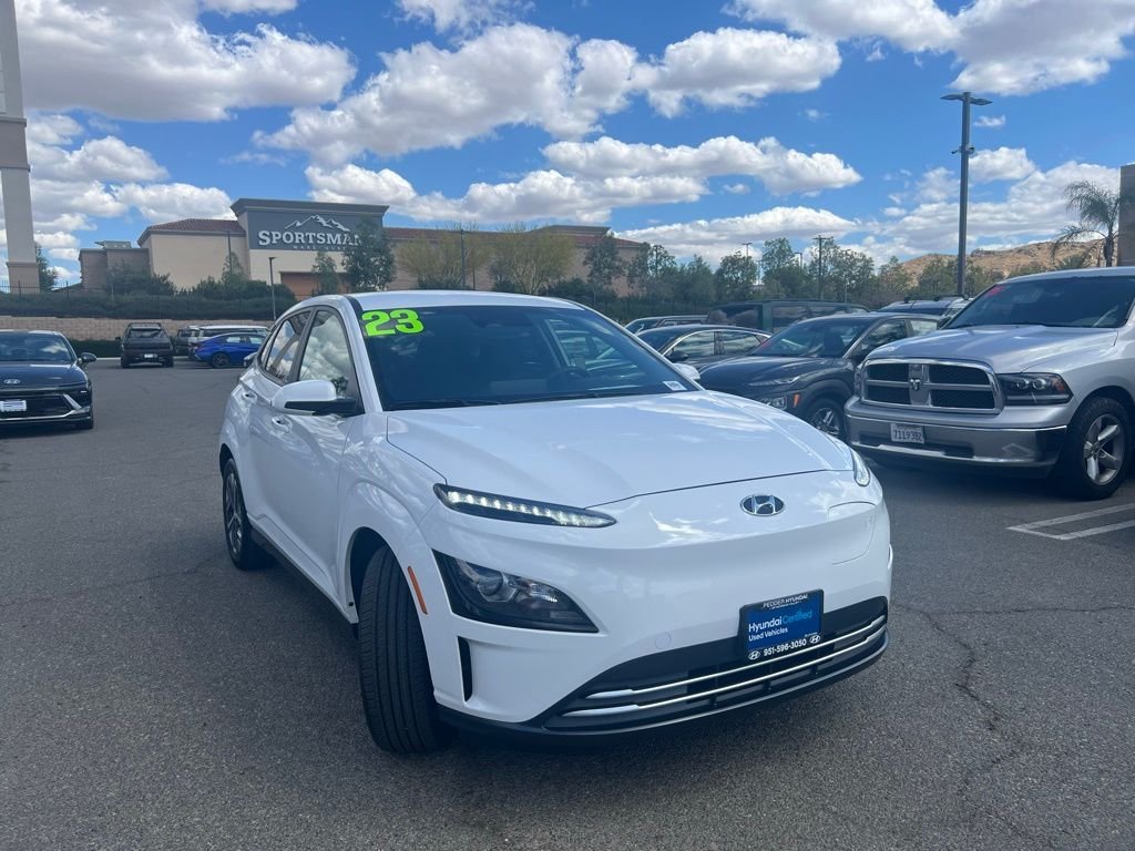 Certified 2023 Hyundai Kona EV SE with VIN KM8K23AG5PU170448 for sale in Moreno Valley, CA