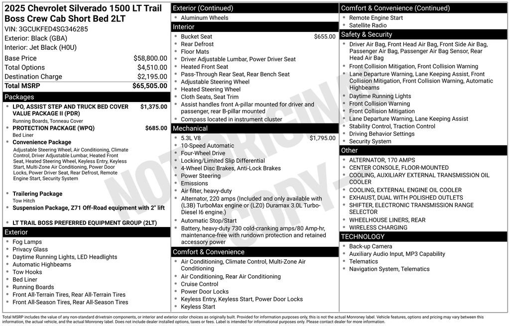 Used 2025 Black Chevrolet LT Trail Boss image 27