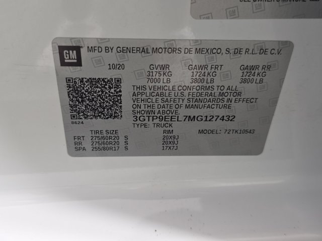 Used 2021 SUMMIT WHITE GMC AT4 image 10