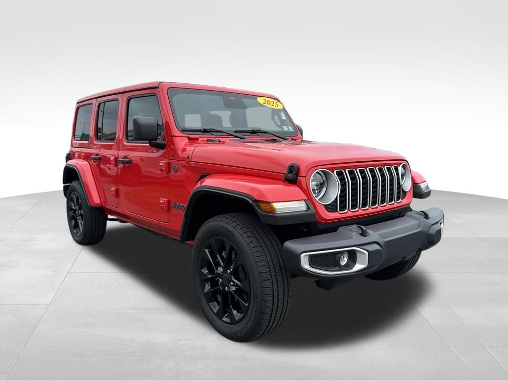 Used 2025 Firecracker Red Clearcoat Jeep Sahara 4xe image 7