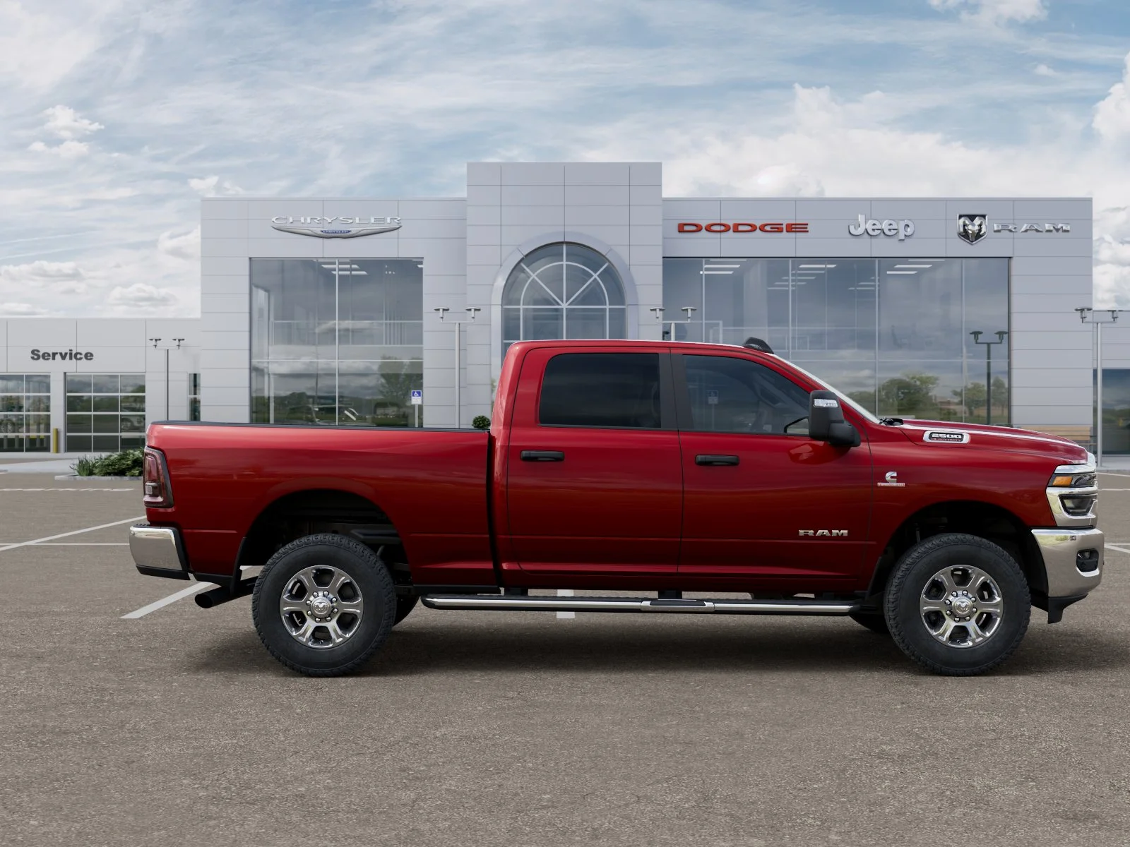 New 2026 Molten Red Pearl-Coat Exterior Paint RAM Big Horn image 48