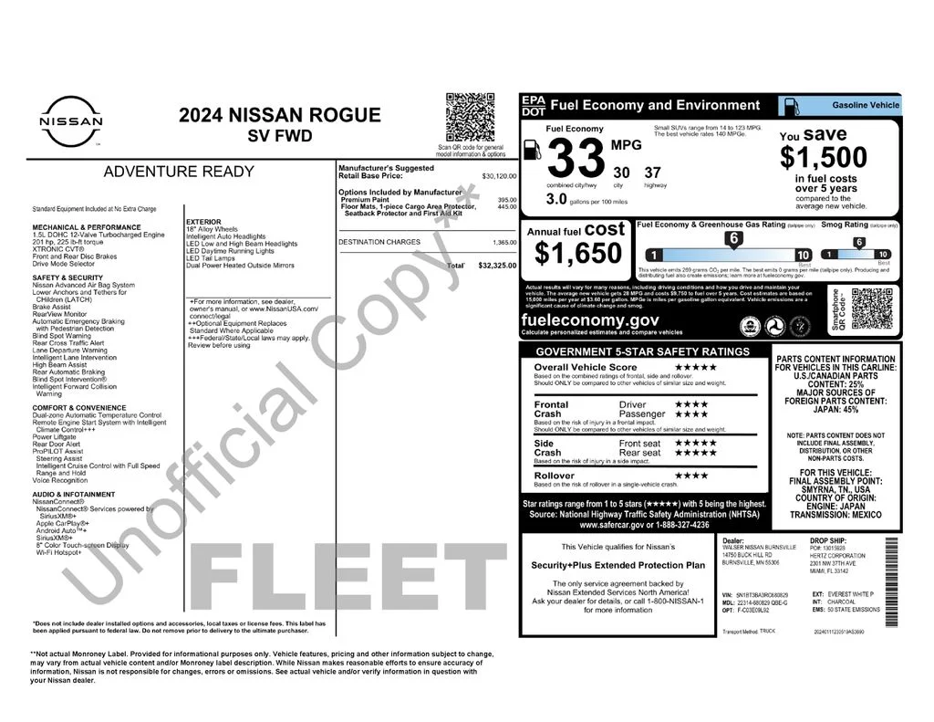 Used 2024 Everest White P Nissan SV image 15