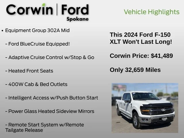 Used 2024 Oxford White Ford XLT image 7