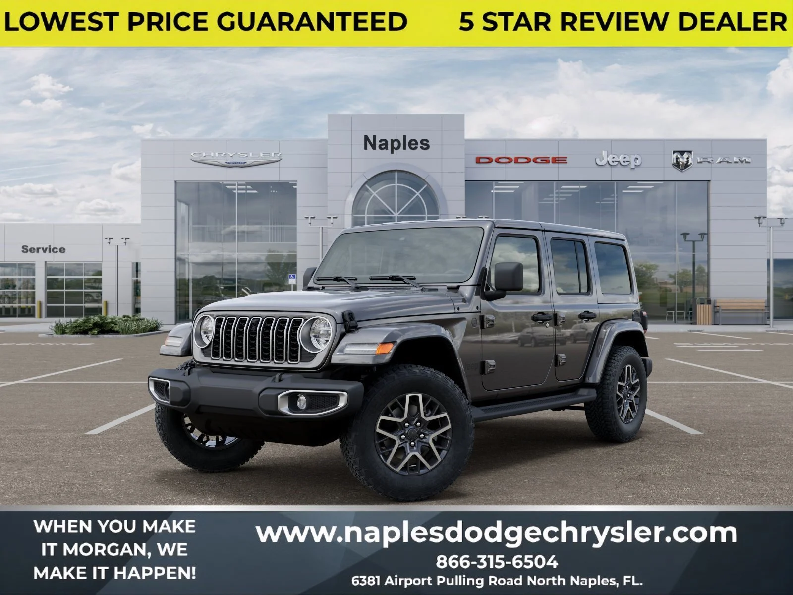 New 2026 Granite Crystal Metallic Clear-Coat Exterior Paint Jeep Sahara image 1