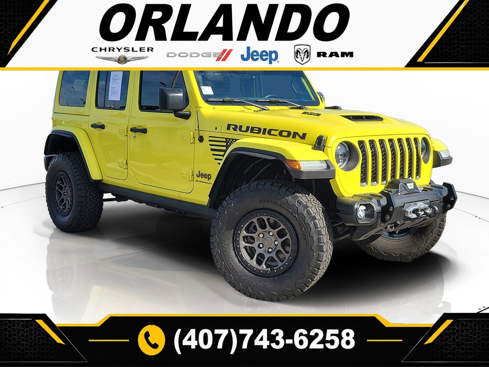 Used 2023 High Velocity Clearcoat Jeep Rubicon 392 image 1