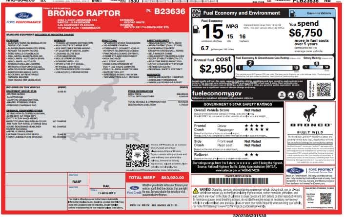 Used 2023 Oxford White Ford Raptor image 2