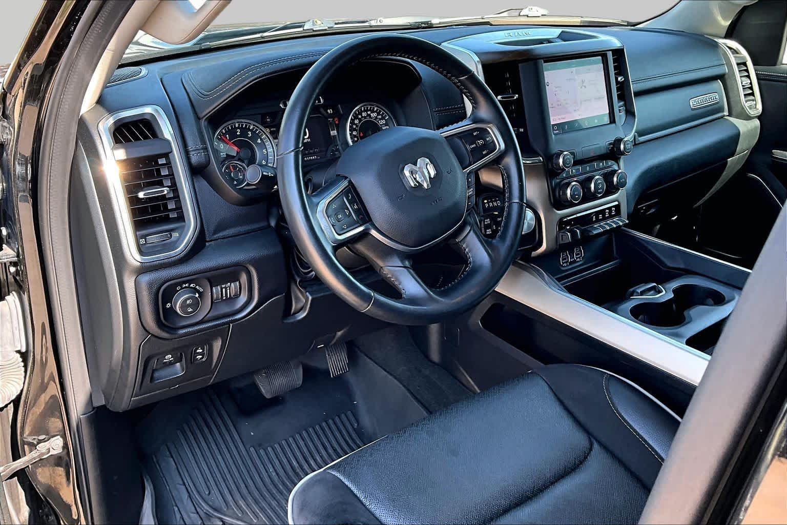 Used 2022 Diamond Black Crystal Pearlcoat Ram Laramie image 16