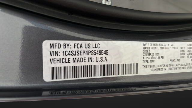 Used 2023 Baltic Gray Metallic Clearcoat Jeep Base image 43