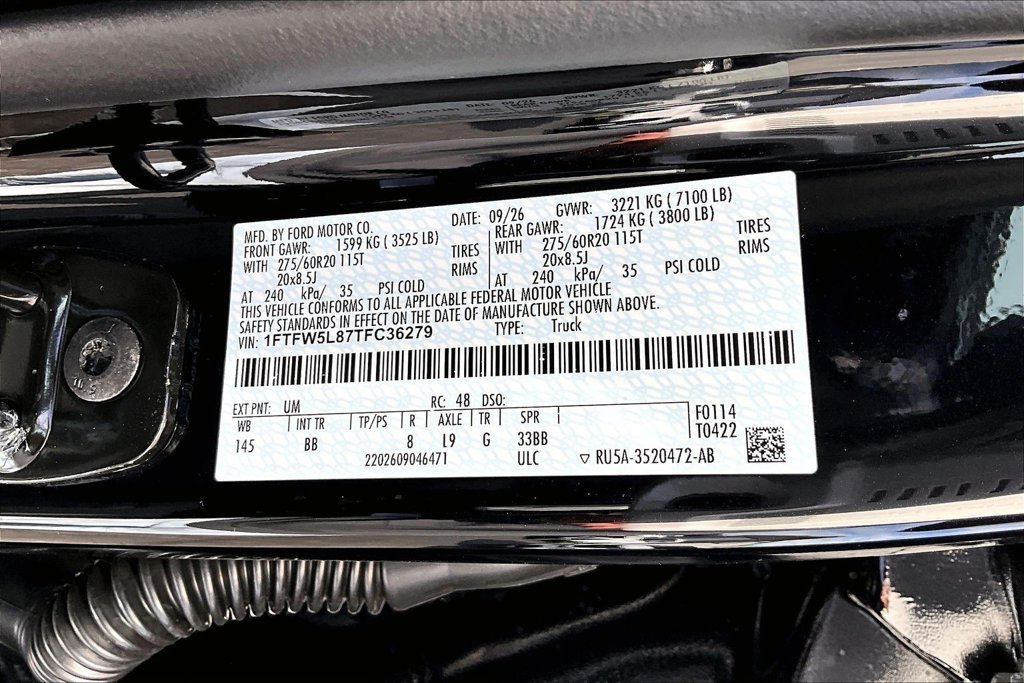 New 2026 Agate Black Metallic Ford Lariat® image 8