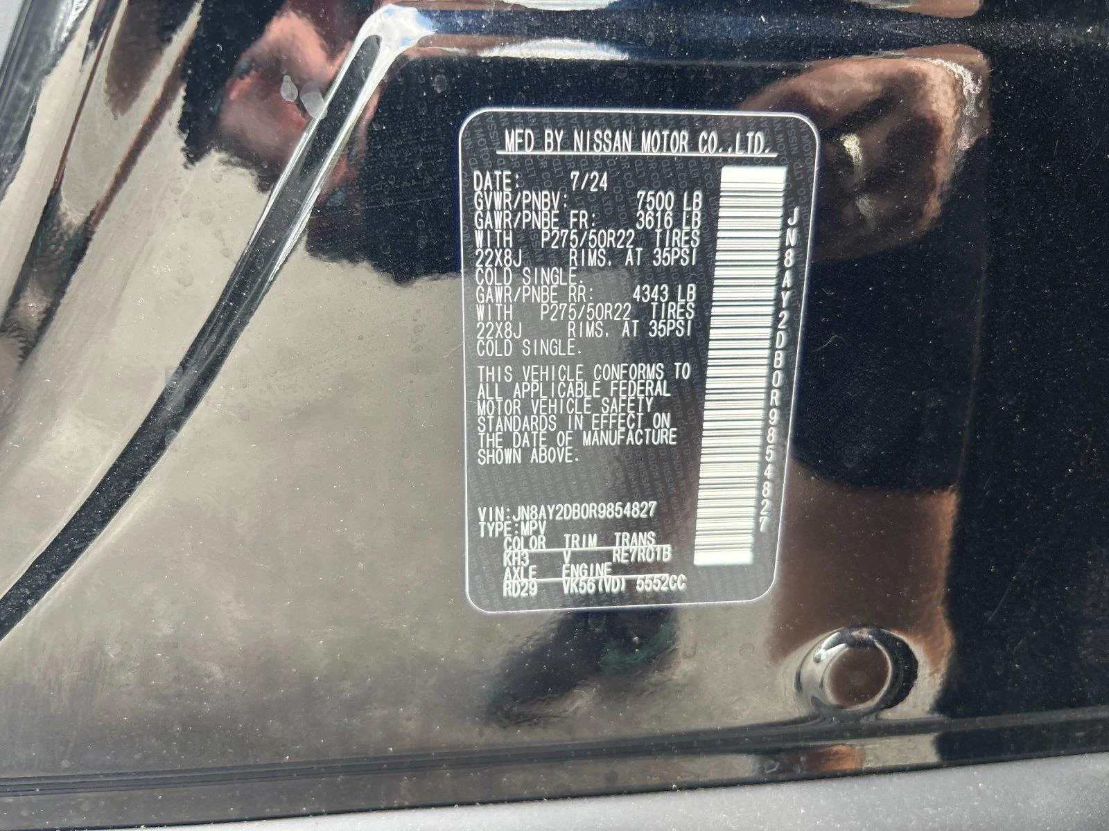 Used 2024 Super Black Nissan Platinum image 12