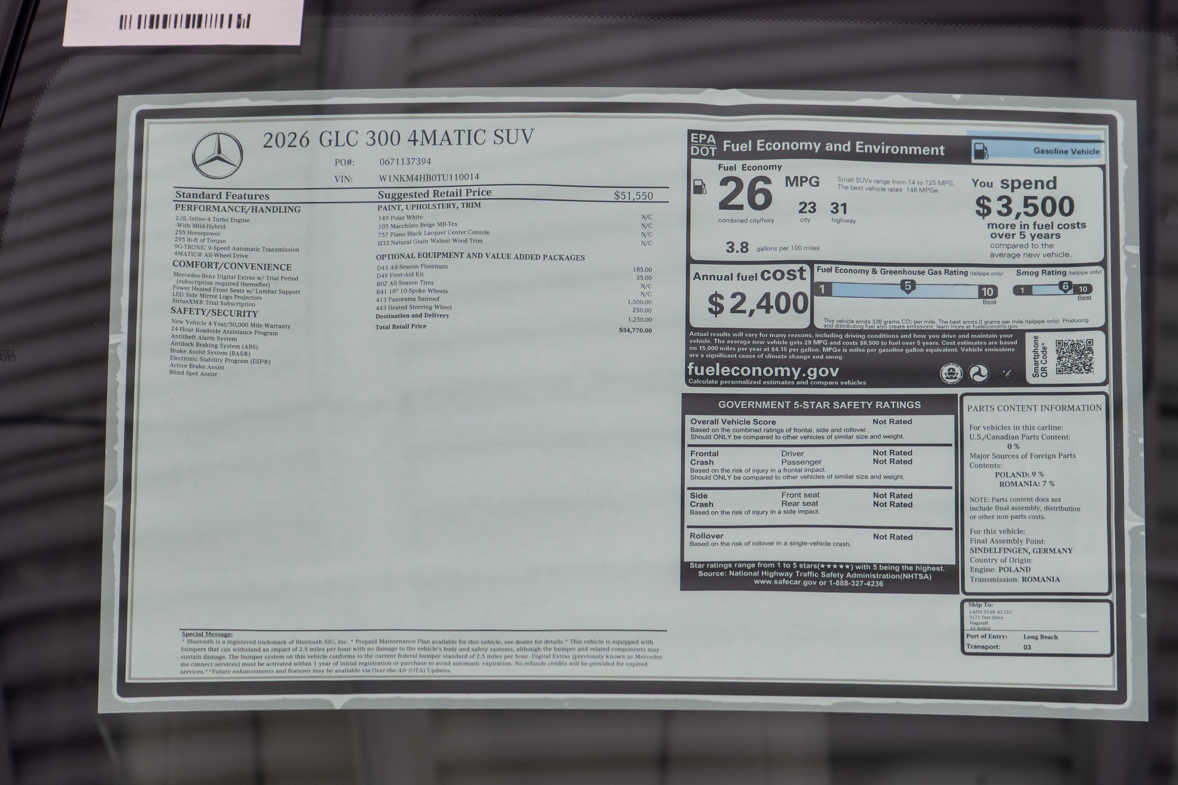 New 2026 Polar White Mercedes-Benz GLC 300 image 35