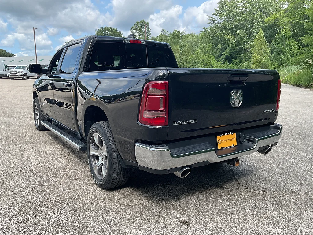 Used 2024 Diamond Black Crystal Pearl Coat Ram Laramie image 5