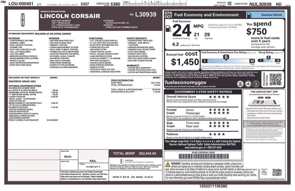Used 2022 Black Metallic Lincoln Reserve image 17
