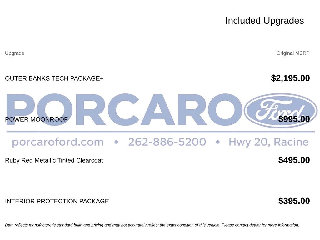 New 2026 Ruby Red Metallic Tinted Clearcoat Ford Outer Banks® image 28