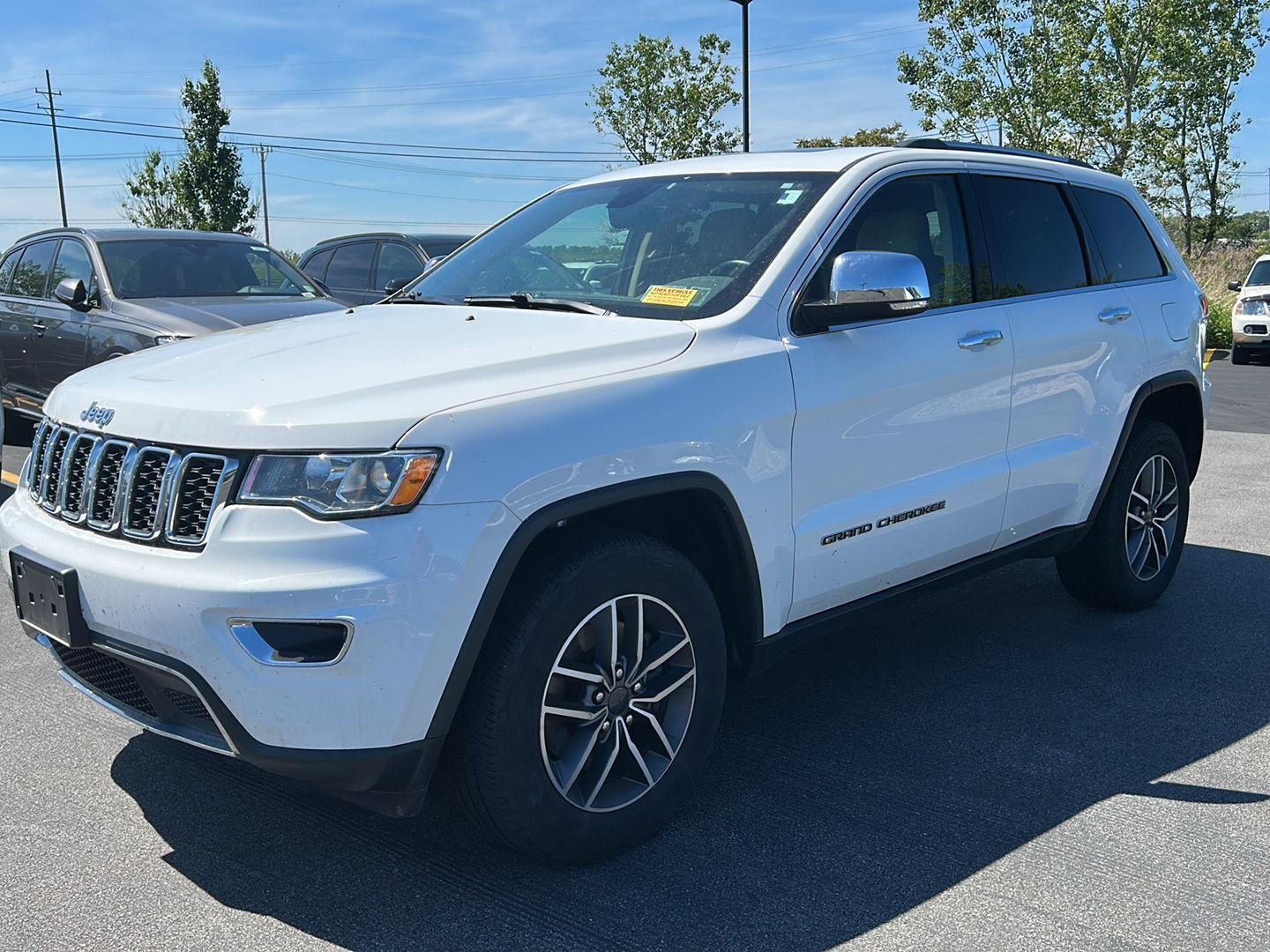 Used 2021 Bright White Clearcoat Jeep Limited image 2