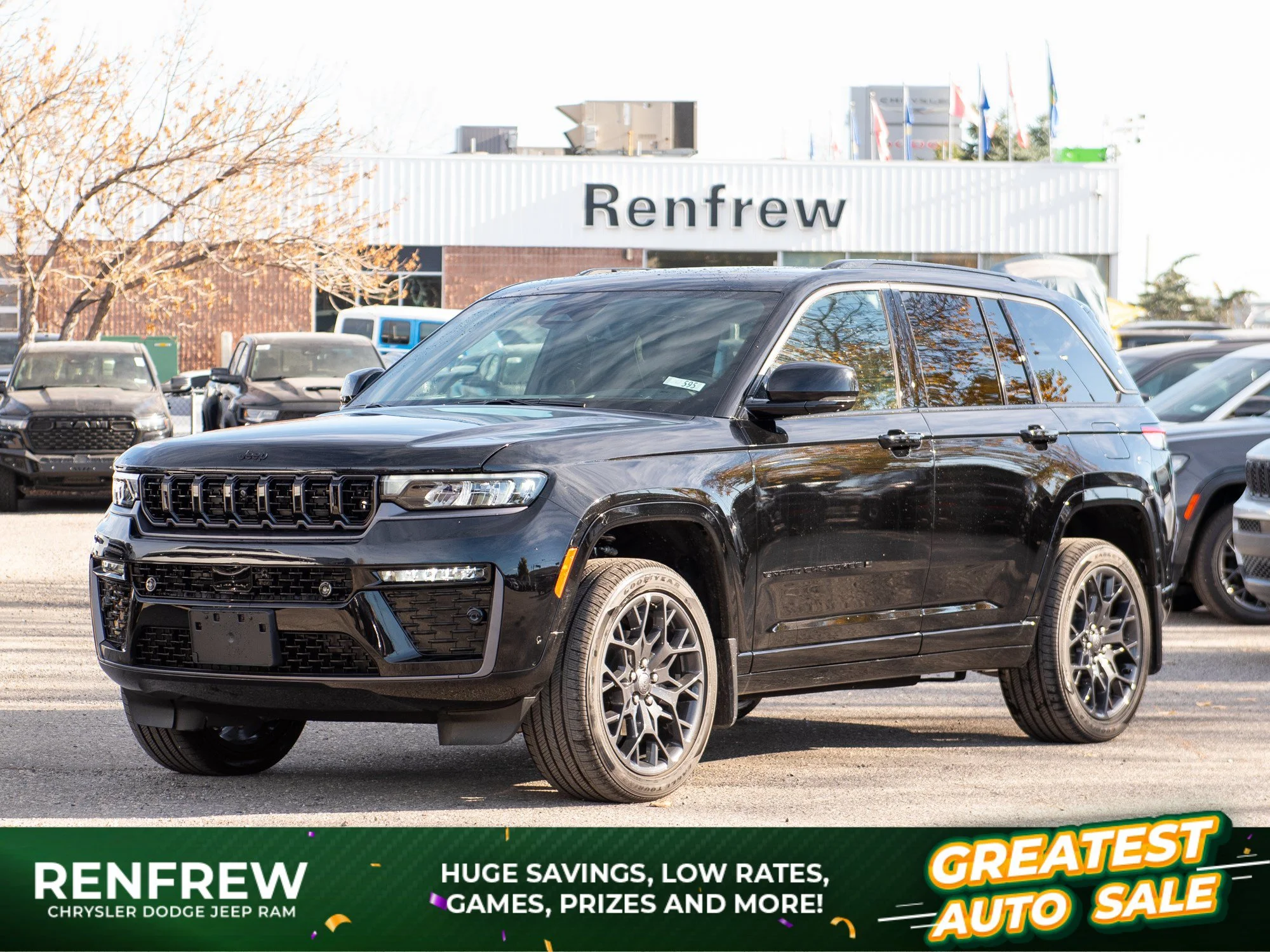 New 2026 Black Jeep Summit* 4x4, Night Vision, Massage Seats, Head-Up Display image 1