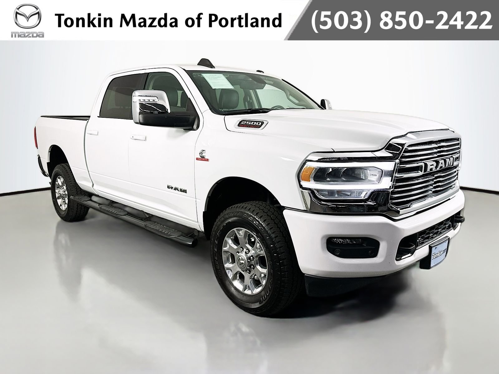 Used 2024 Bright White Clearcoat Ram Laramie image 1