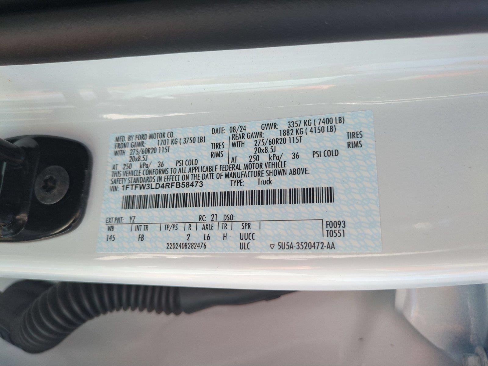Used 2024 Oxford White Ford XLT image 40