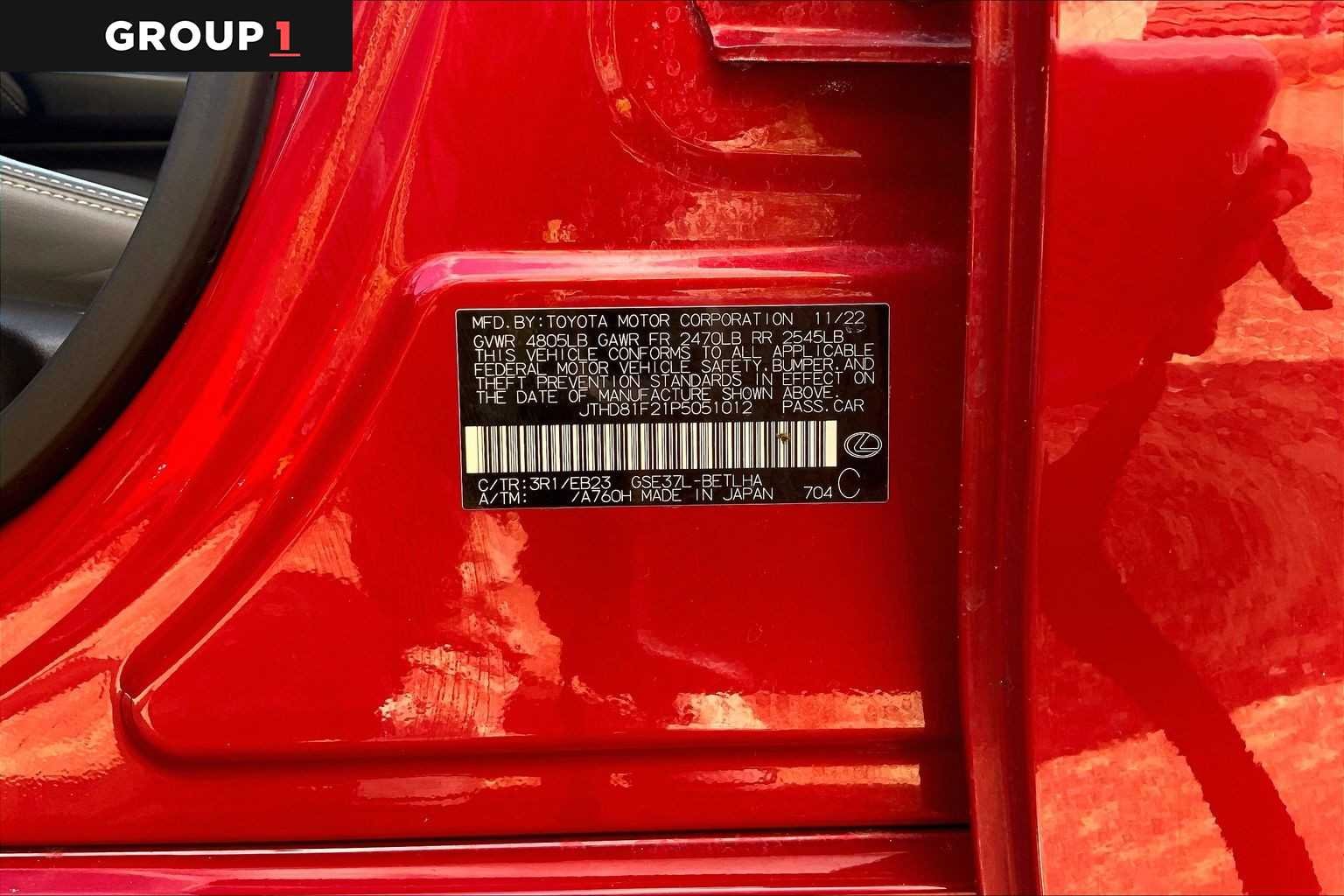 Used 2023 Matador Red Mica Lexus  image 71