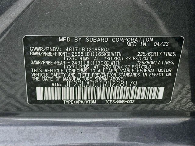 Certified Used 2024 Gray Subaru Premium image 24