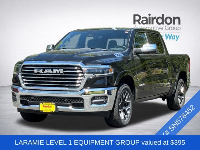 Used 2025 Diamond Black Crystal Pearlcoat Ram Laramie image 3