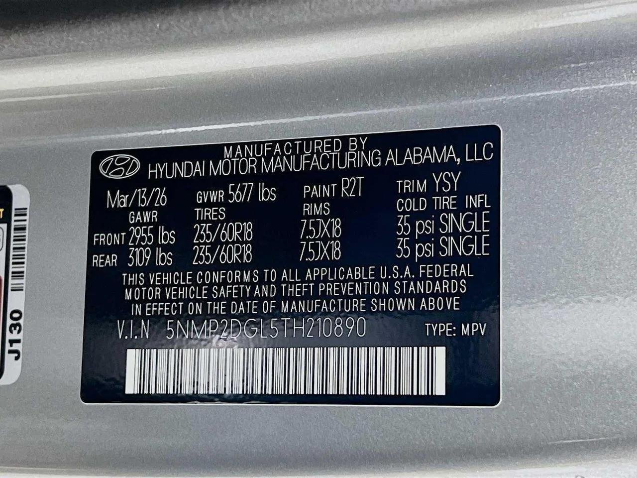 New 2026 Shimmering Silver Hyundai SEL AWD image 21