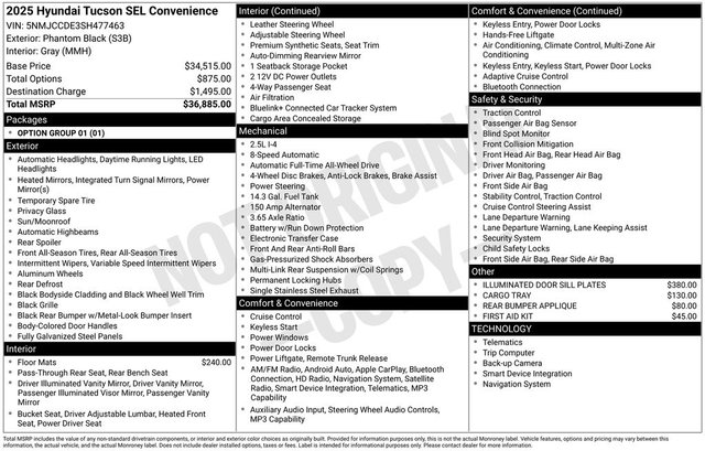 2025 Hyundai Tucson SEL Convenience