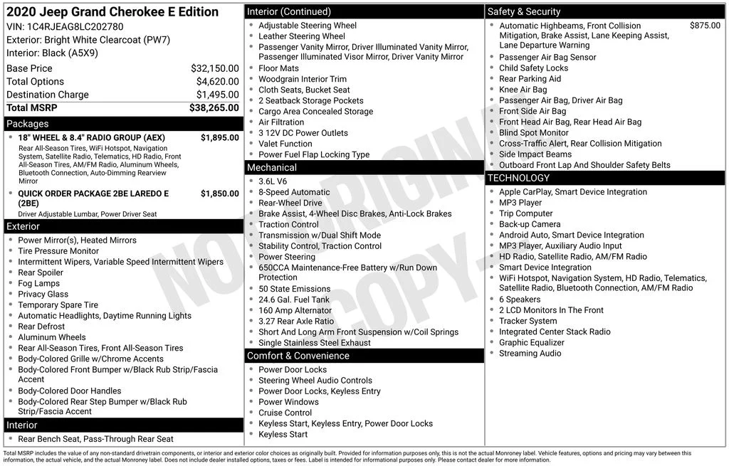 Used 2020 White Jeep Laredo E image 7