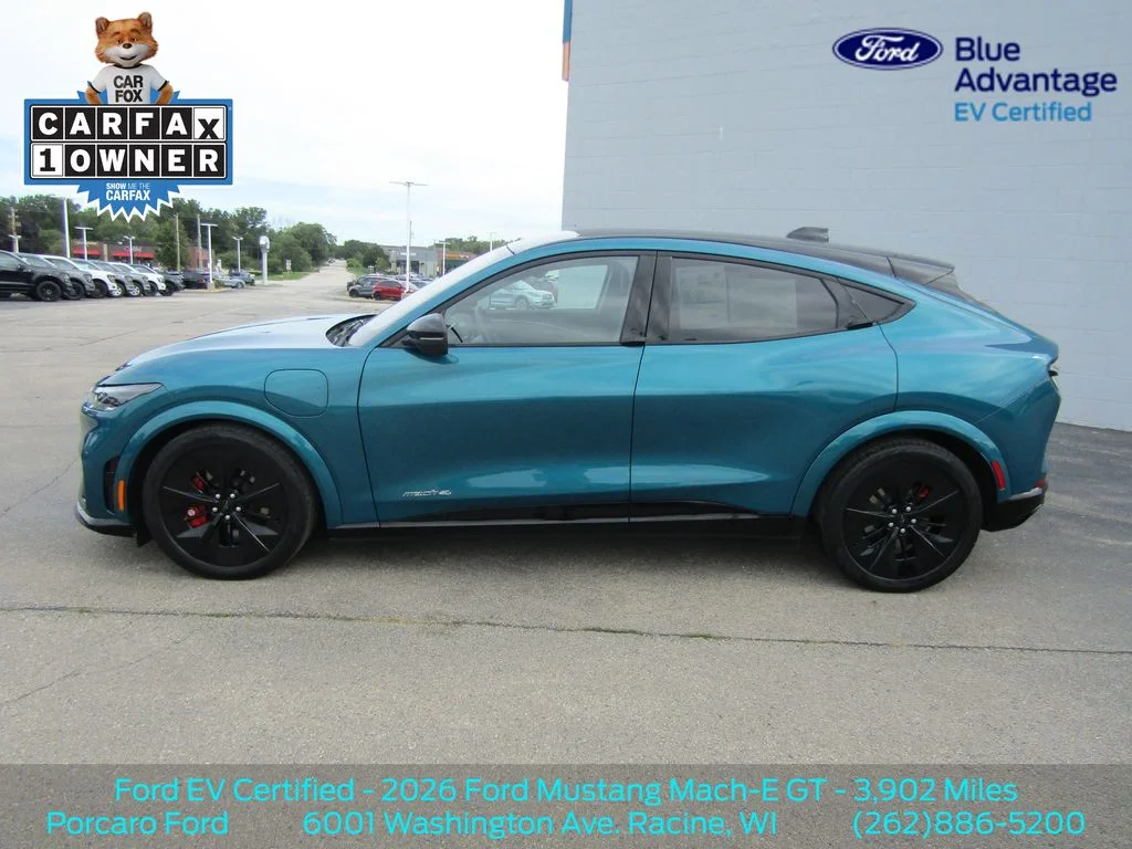 Certified 2026 Ford Mustang Mach-E GT AWD with VIN 3FMTK4SX3TMA10446 for sale in Racine, WI