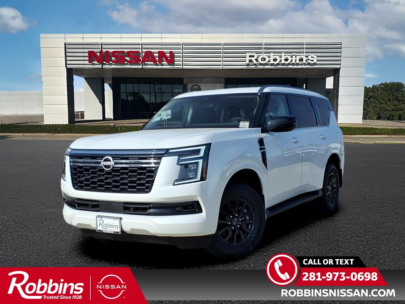 2026 Nissan Armada SV White at Robbins Nissan