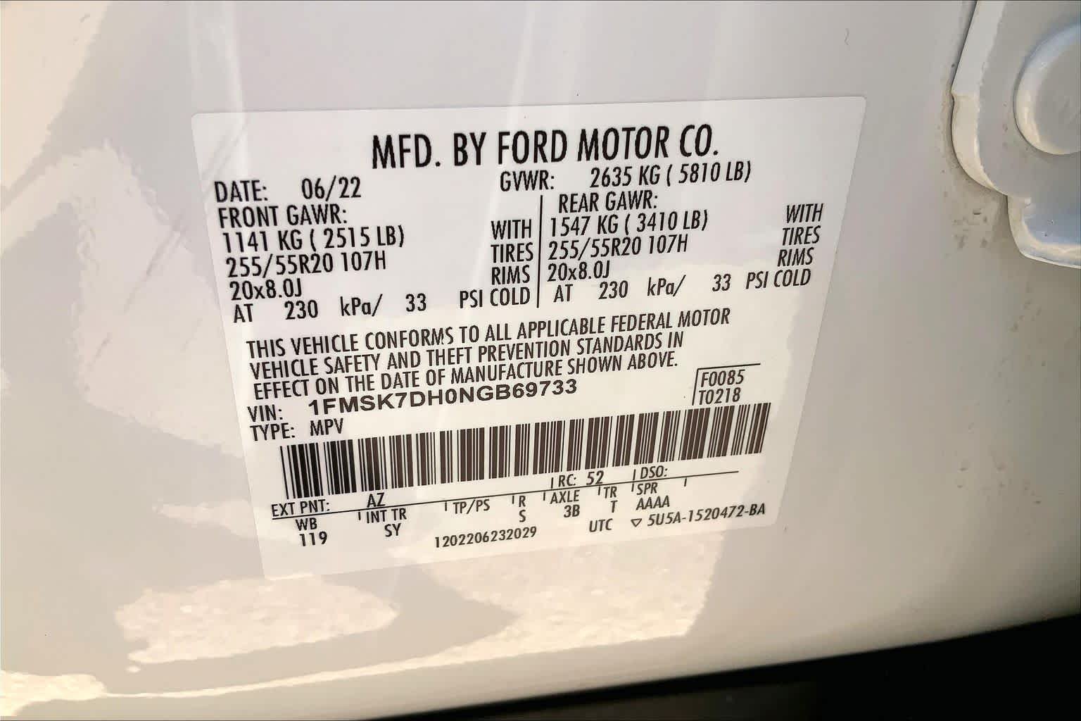 Used 2022 Star White Metallic Tri-Coat Ford XLT image 30
