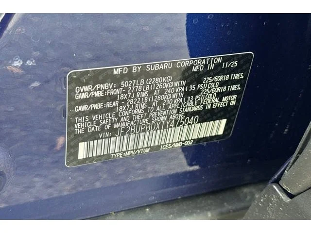 New 2026 SAPPHIRE BLUE PEARL Subaru Premium image 19