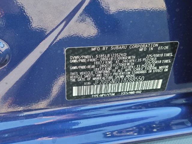 New 2026 SAPPHIRE BLUE PEARL Subaru Limited Hybrid image 40