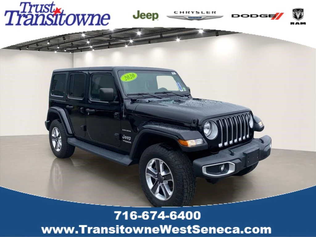 Used 2020 Black Clearcoat Jeep Sahara image 1