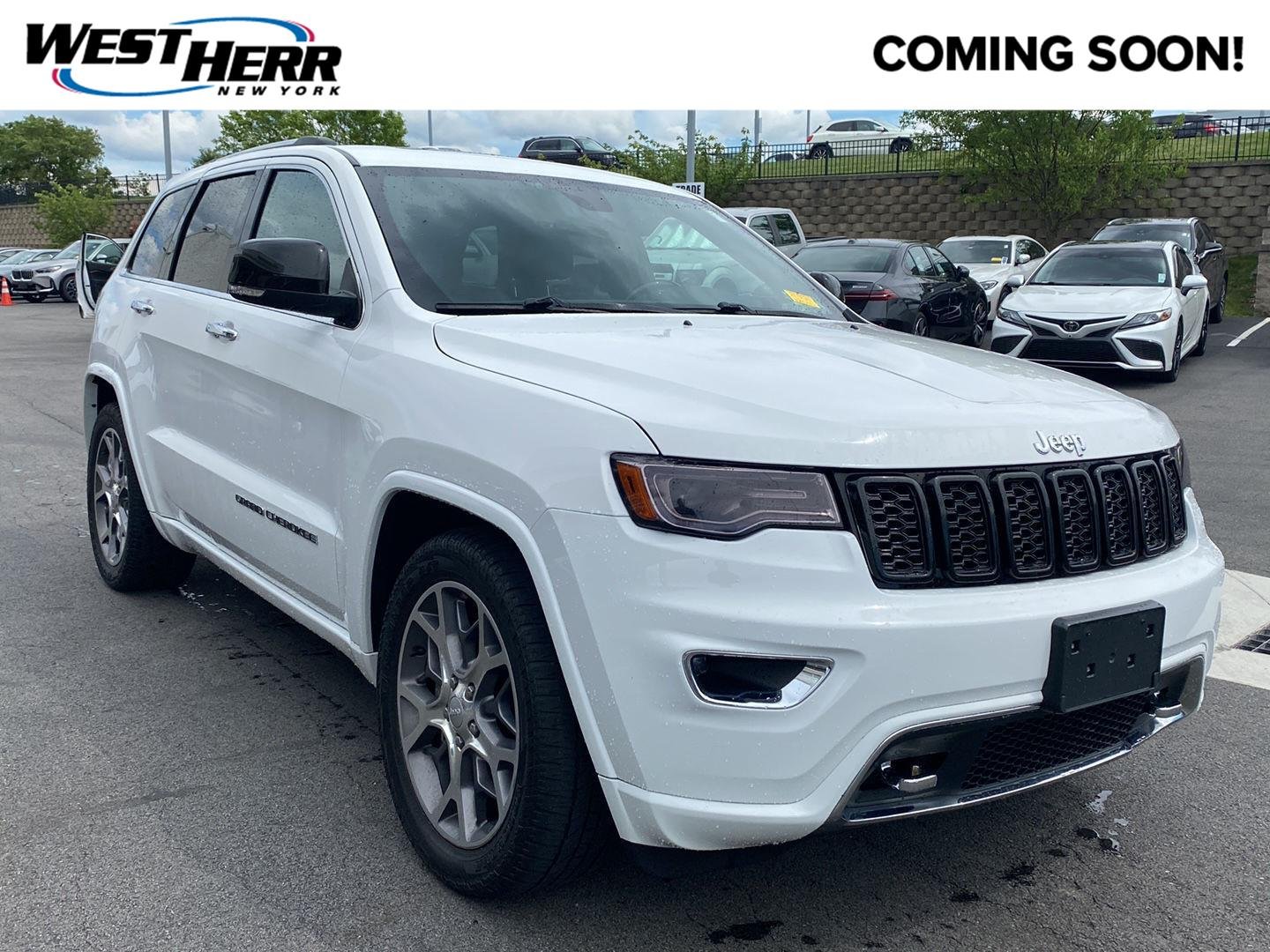 Used 2021 Bright White Clearcoat Jeep Overland image 1